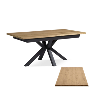 Table pied croix plateau droit